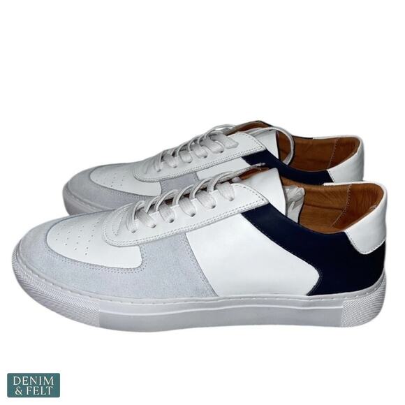 Beckett Simonon Garcia Men’s Sneakers White Grey Blue Leather Suede Size 8 NEW - Picture 8 of 15